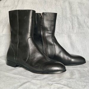 Leather Zip Boots